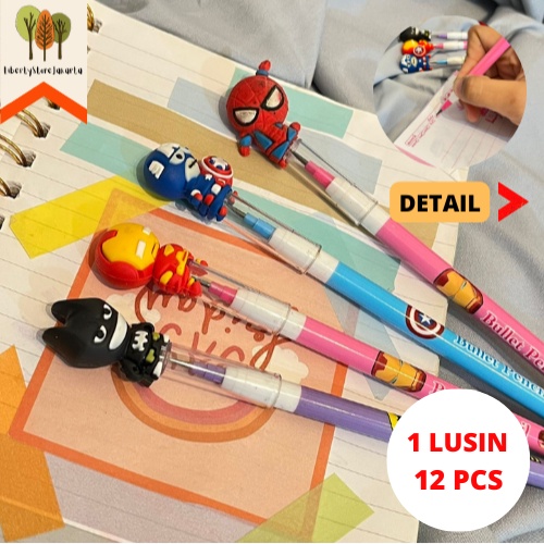 

Pensil Susun Motif Avengers Selusini 1 Lusin 12 Pcs Pensil Refill Isi Ulang Superhero Stacking Pencil Funny Spiderman Refill Pencil Fancy Best Gift Present For Birthday Event Souvenir Alat Tulis Kantor Sekolah Ready Grosir Kado Ulang Tahun READY COD
