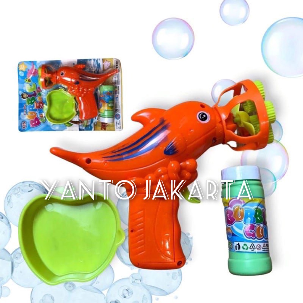 MAINAN ANAK BUBBLE GUN DOLPHIN/TEMBAK TEMBAKAN GELEMBUNG