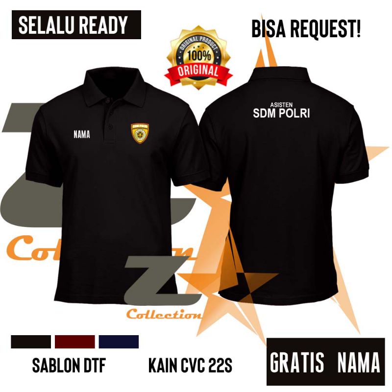 KAOS POLO SDM POLRI / KAOS KERAH POLRI / TSHIRT POLRI SDM