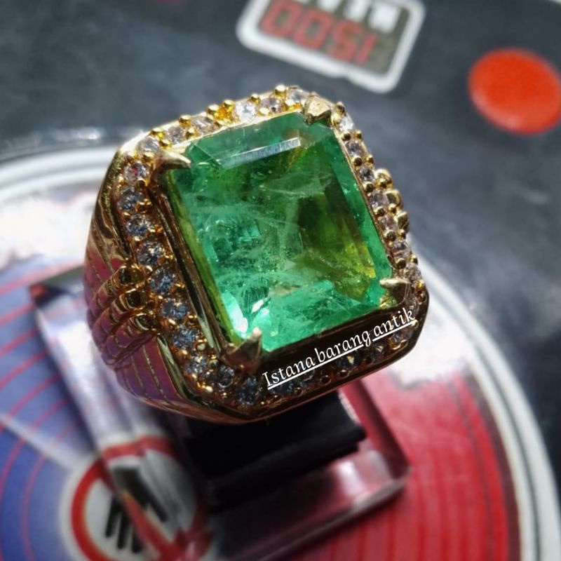 CINCIN BATU EMERALD ZAMRUD COLOMBIA ORIGINAL CATAM TOP QUALITY