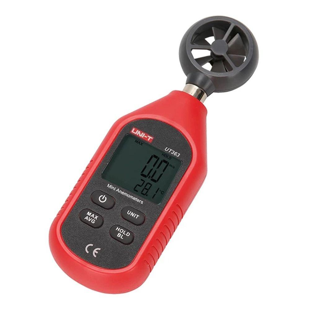 Solighter Anemometer UNI-T UT363 LCD Display Presisi Tinggi Air Flow Speed Pengukur Angin