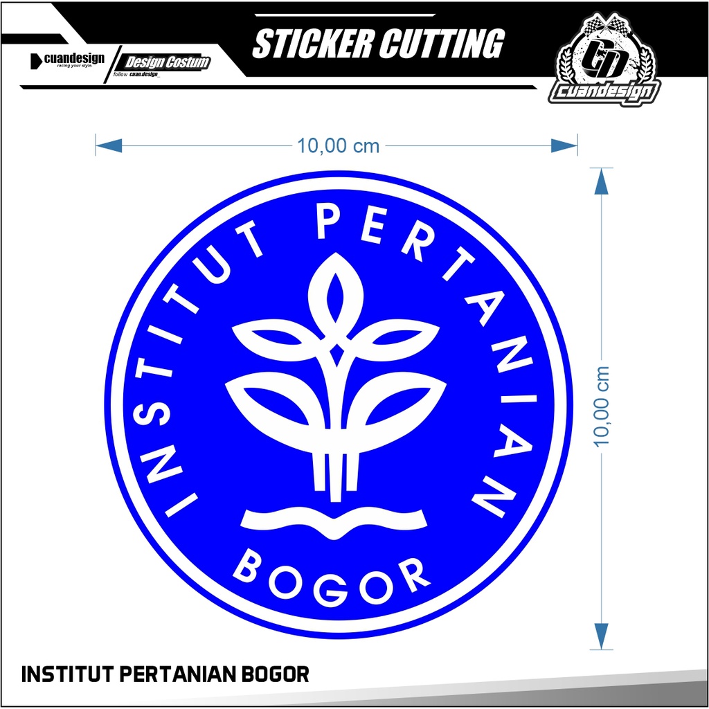 CUTTING STIKER IPB INSTITUT PERTANIAN BOGOR KACA MOBIL MOTOR BUKU LAPTOP HP WARNA CUSTOM
