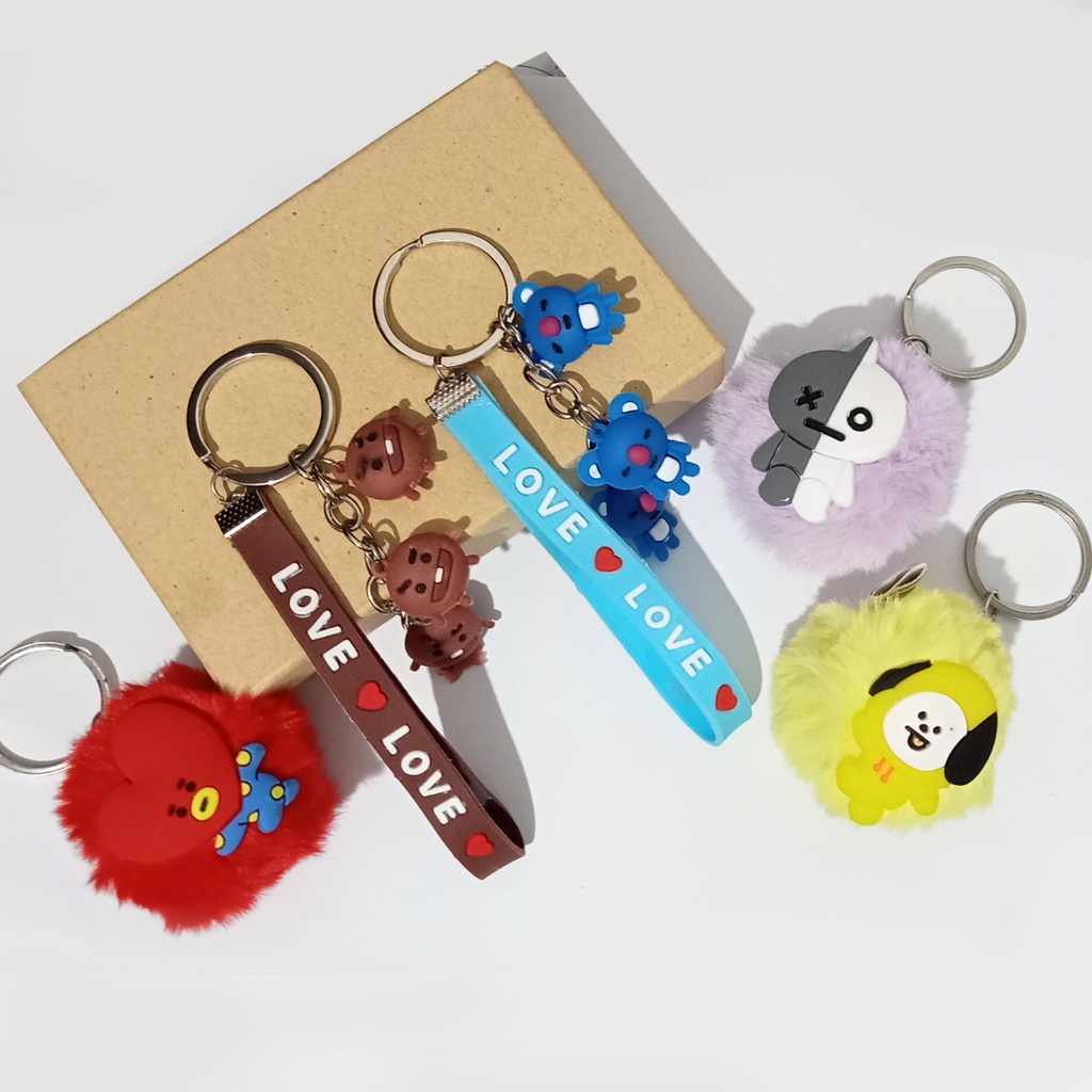 Gantungan kunci BT21 gantungan tas anak korea gantungan kunci BTS lucu