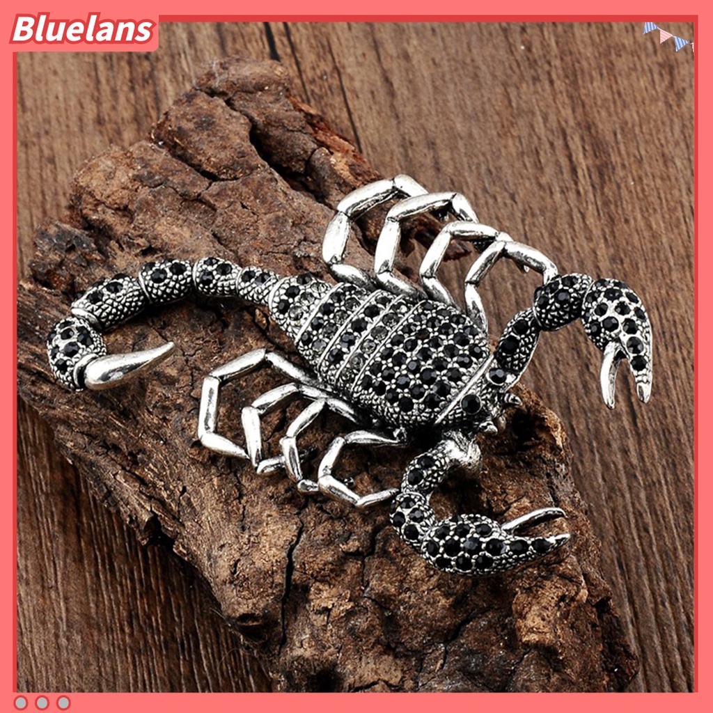 Bros Pin Bentuk Kalajengking Aksen Berlian Imitasi Untuk Dekorasi Pakaian