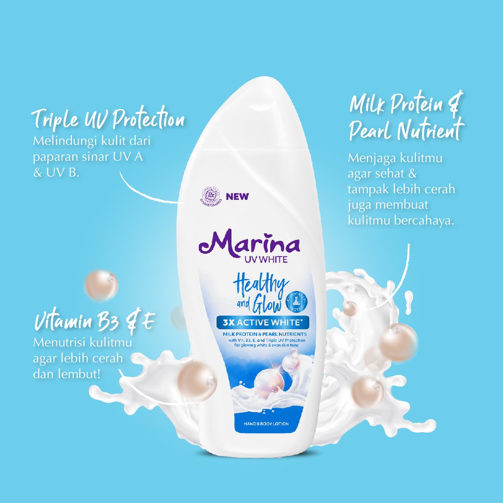 Marina UV White Hand and Body Lotion - 460ml