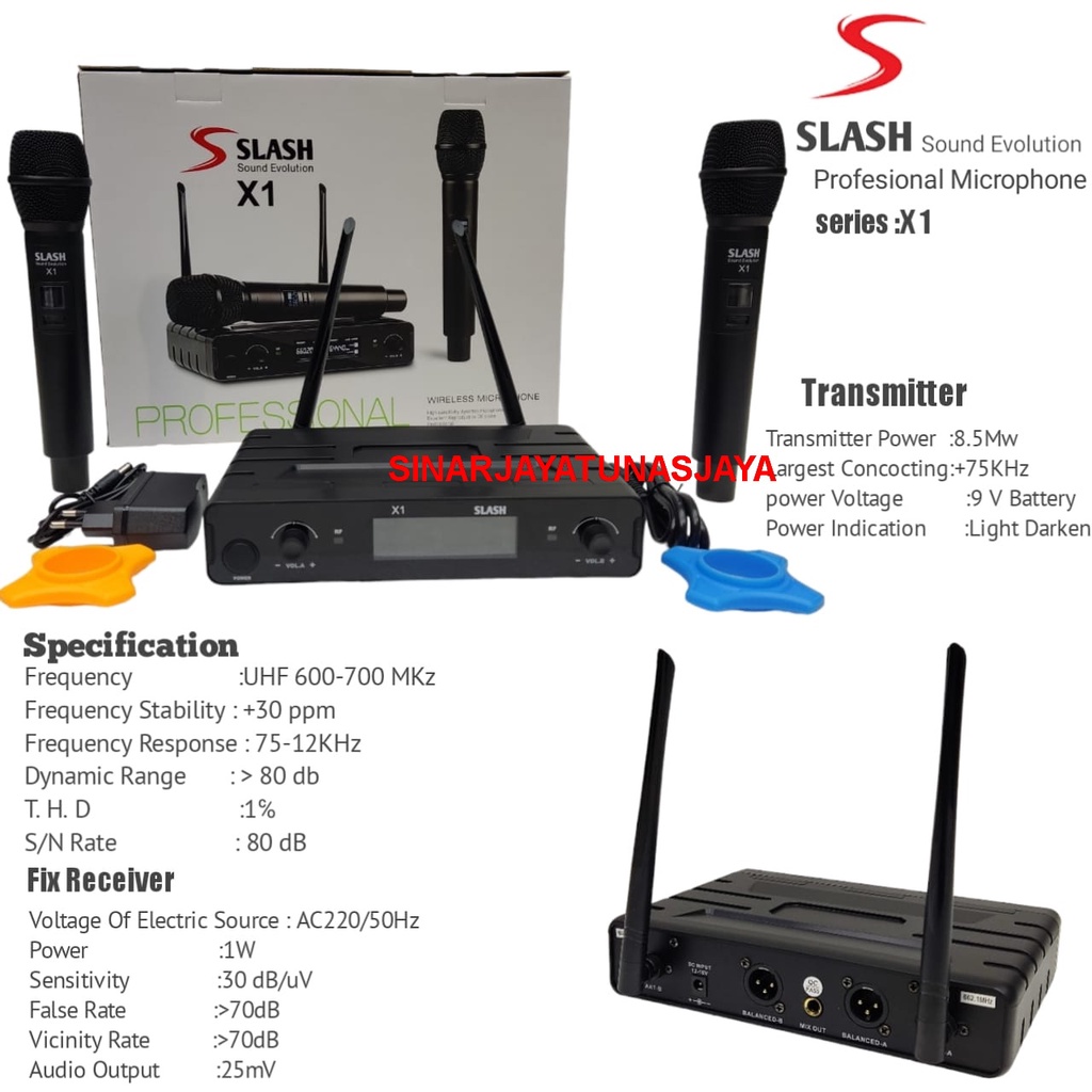 MIC WIRELESS SLASH X 1 MIC WIRELESS SLASH X1 SLASH X-1 ORIGINAL