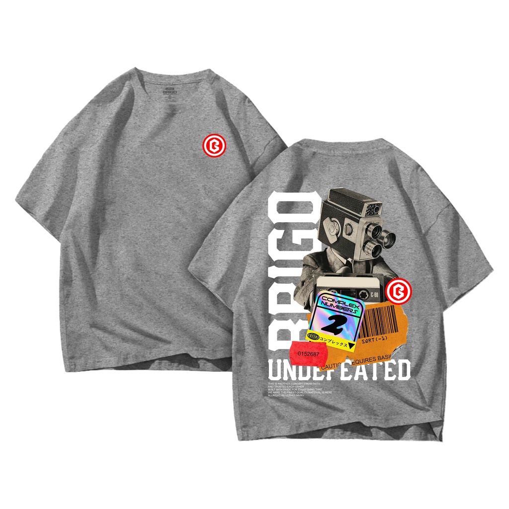 BRIGO Kaos Oversize UNDIFEATED BEHIND II Kaos Oversize Print DTF II Kaos Jumbo Size Pria &amp; Wanita