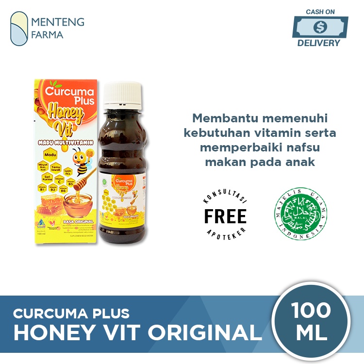 Curcuma Plus Honey Vit Original 100 mL - Madu Multivitamin Anak