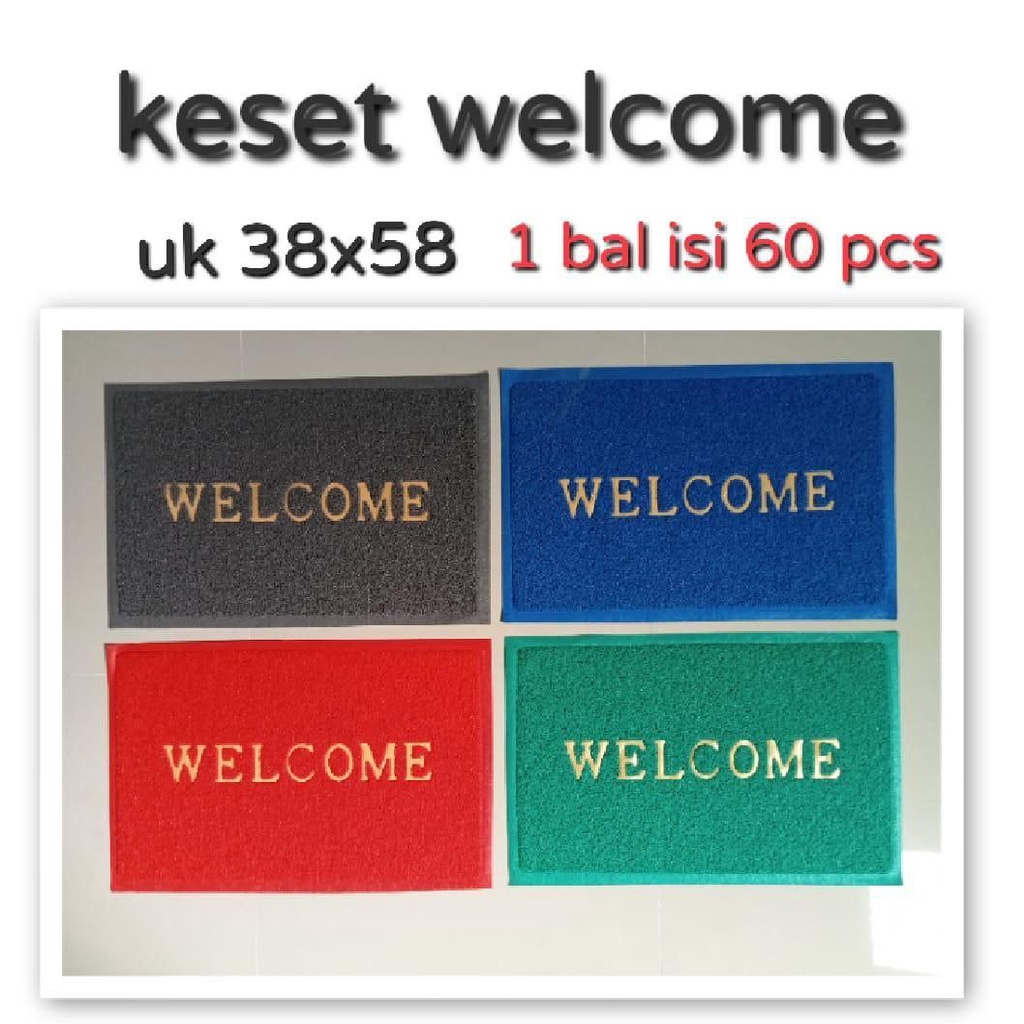 Keset Welcome - Karpet Keset Karet PVC Keset Mie - Karpet Bihun Tebal - Keset Welcome Polos