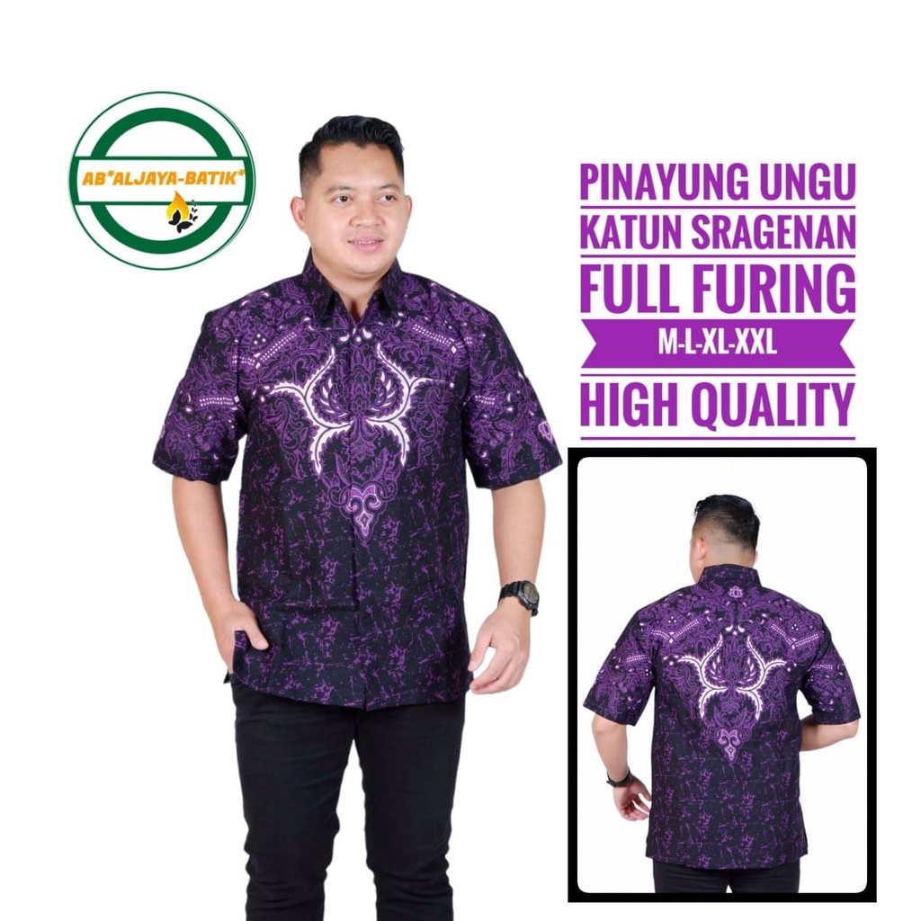 PINAYUNG UNGU ALJAYA BATIKSOLOAMANAH KEMEJA BAJU BATIK PRIA SOLO LENGAN PENDEK PANJANG LAPIS FURING ATASAN BATIK PREMIUM MODERN KATUN HALUS TRUNTUM GANDRUNG PARIKESIT MAROON SETYANING ATI OPO IJO OPO PINK DEWARI RUMEKSA IKKI IJO BANYU BIRU AJI KUNING