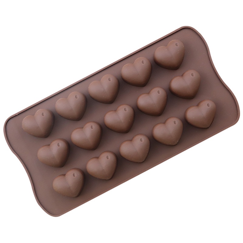 Cetakan Silikon Love Cinta Hati Heart Coklat Puding Es Jelly Fondant Silicone Mold Valentine