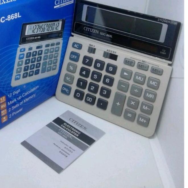 

SALE!!Kalkulator Citizen SDC 868 L Kalkulator 12 Digit Sudah Termasuk Batrai|KD6