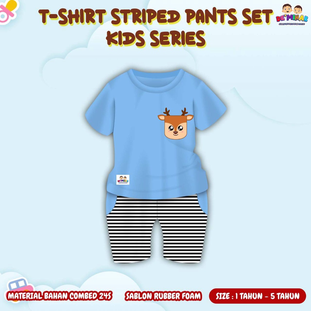 T-SHIRT STRIPED PANTS SET KIDS SERIES by DE’MIHAR