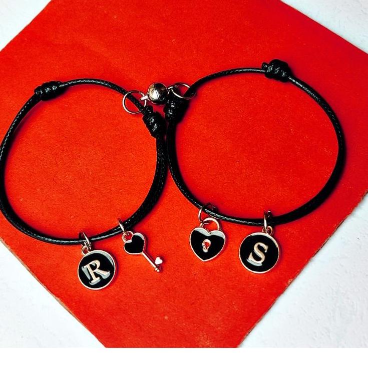 [CODEDB16] GELANG COUPLE KUNCI GEMBOK EPOXY / GELANG TALI PASANGAN MAGNET / GELANG KUNCI GEMBOK COUP