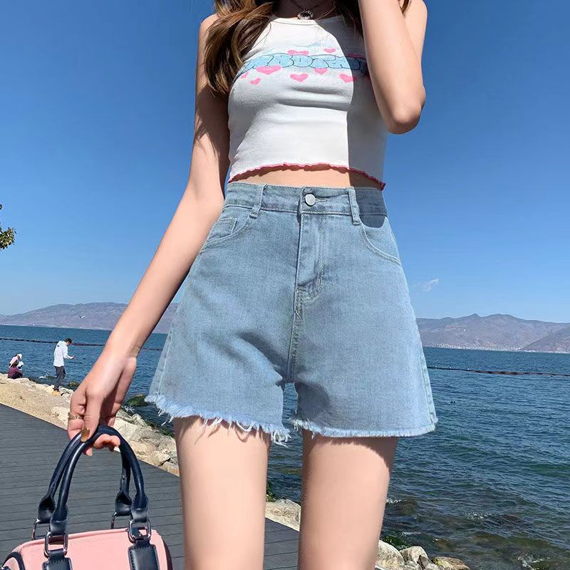 CEWEK_ID  Celana pendek wanita high waist korean style kekinian Hot pants jeans ootd fashion wanita