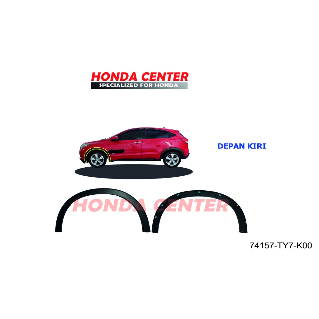 list list garnish protector spoiler fender spakbor atas ban honda hrv 2015 2016 2017 depan belakang kiri kanan