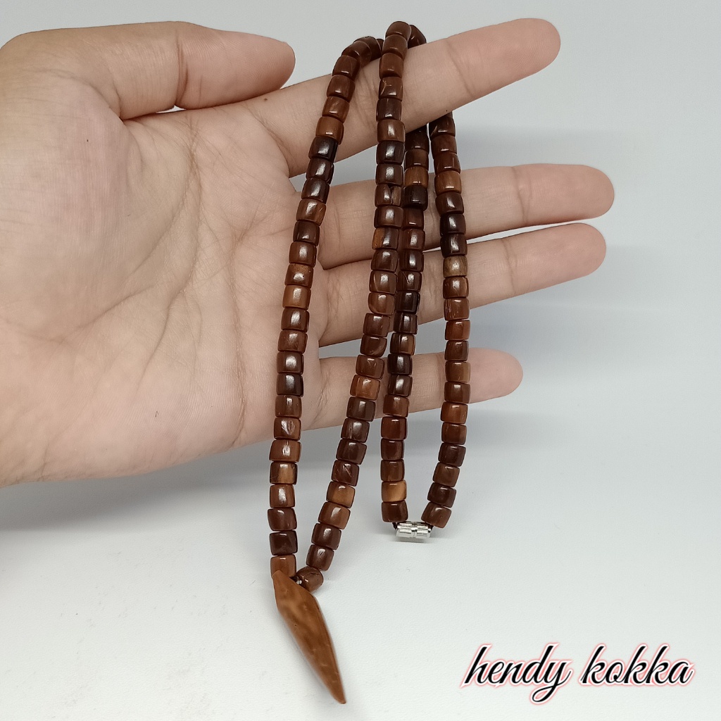 10pcs kalung kokka kaukah kaokah mardjan taji coklat