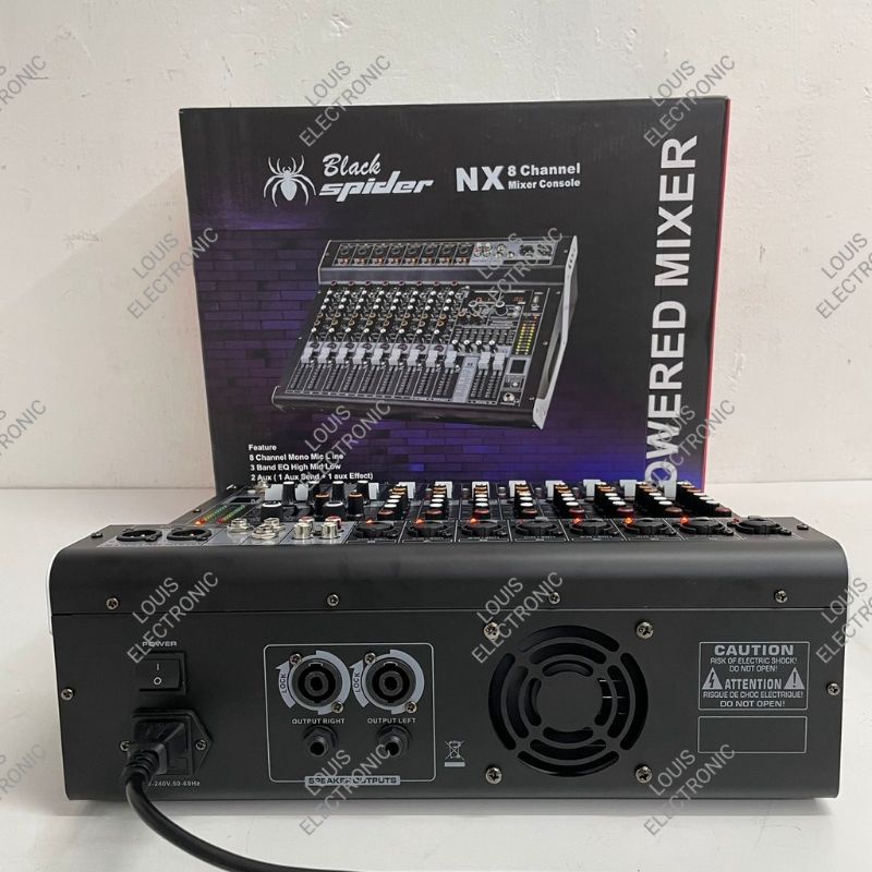 Power Mixer Black Spider NX8 NX 8 NX-8 8 Channel ORIGINAL