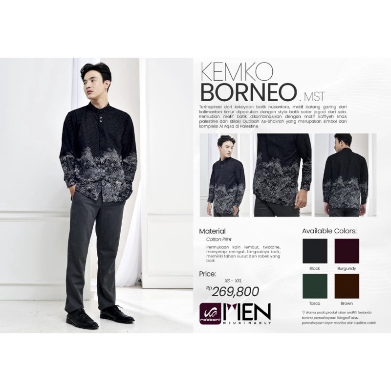 Kemko Borneo Batik Lengan Panjang Ori Rabbani
