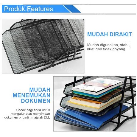 

1 Set Paper Tray / Rak Kertas Dokumen 3 Susun