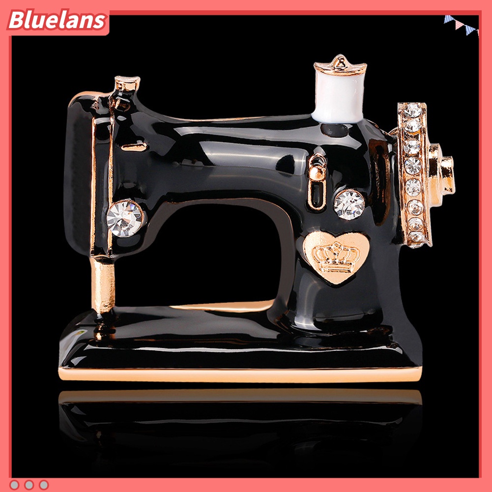 Bluelans Exquisite Sewing Machine Brooch Pin Denim Jacket Women Collar Badge Jewelry Gift