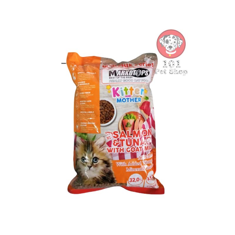 MAKANAN KUCING MARKOTOPS DRY FOOD ADULT &amp; KITTEN 7KG =7PCS (GOSENDGRAB)