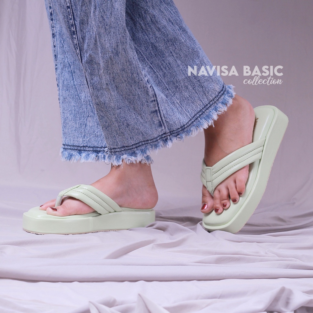 Sandal Wanita Sendal Jepit empuk Navisa basic collection