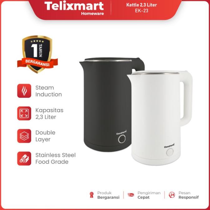 BAYAR DITEMPAT Teko Listrik Electric Kettle Pemanas Air Besar Stainless Steel 2.3L /PERALATAN MASAK 