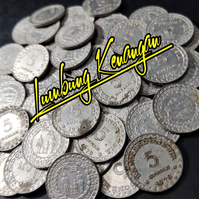 uang kuno koin 5 rupiah kb kecil