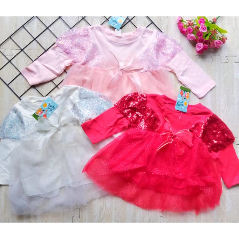 [0-4th] Dress tutu import premium anak 0-4 tahun lengan panjang overall pita renda polkadot / DRESS TUTU PESTA ANAK BAYI 0-4 TAHUN LENGAN PANJANG