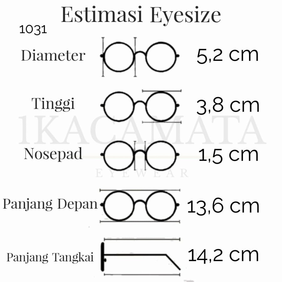 PAKET KACAMATA FRAME + LENSA TYPE 1031