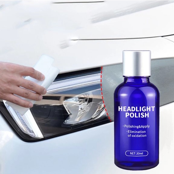 Cairan Pemoles Poles Pembersih Pemutih Mika Kaca Lampu Headlamp Depan Mobil Kusam Buram Kuning Mengu