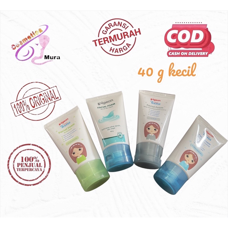 [ 40 gr ] pigeon facial foam acne care || pigeon daily mild cleanser || pigeon deep cleansing || pigeon all type skin 40 gr
