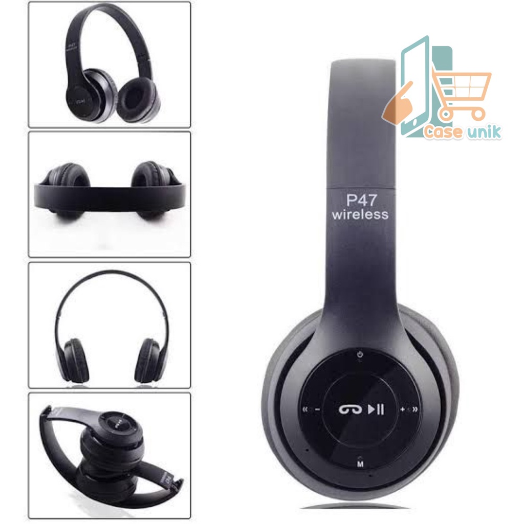 HEADPHONE BLUETOOTH P47 Headset Bando Gaming Lipat Wireless Audio Stereo Super Bass 5.0 EDR Travel CS4864