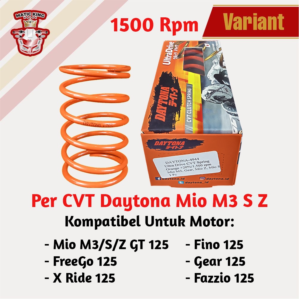 Per CVT Mio J Soul GT X-Ride Fino Fi 115 cc DAYTONA Racing 1500 RPM