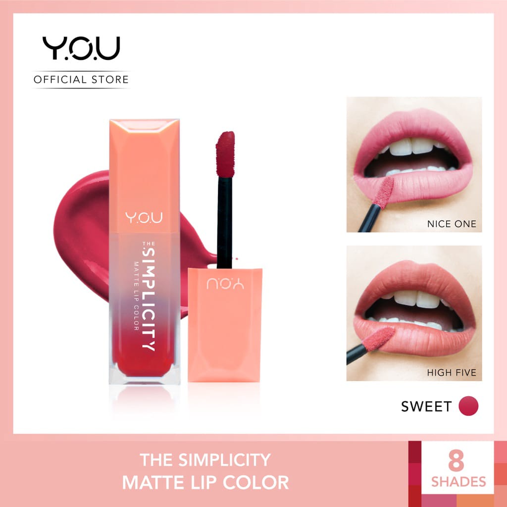 The Simplicity Matte Lip Color by Y.O.U Makeups Original 100% By YOU