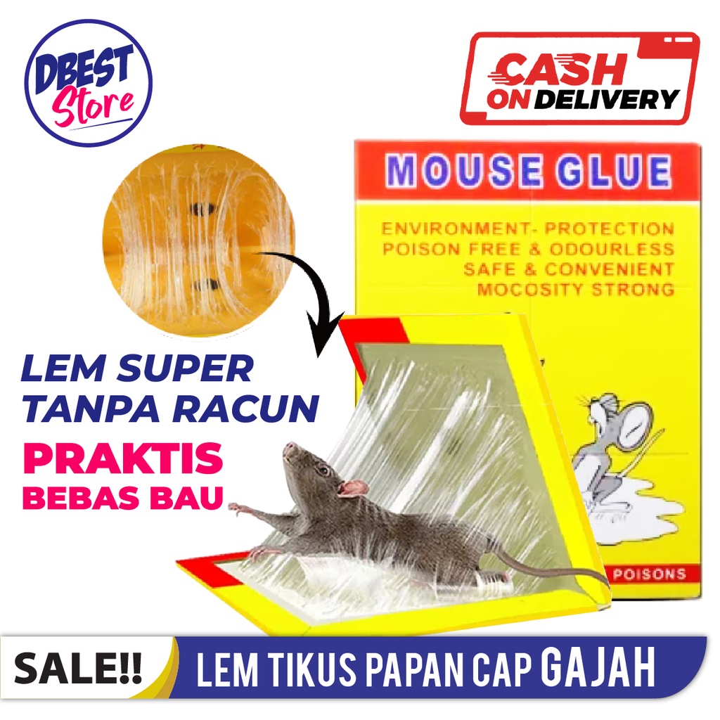 [ IMPORT ] LEM PAPAN PERANGKAP TIKUS CAP GAJAH SUPER LENGKET TIDAK BERACUN