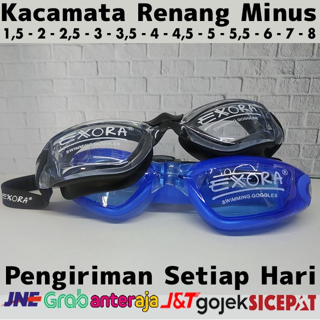 Kacamata Renang Kacamata Renang Minus Custom 1 2 3 4 5 6 7 8 - MINUS(E3J0) Anti Fog & UV Protection 