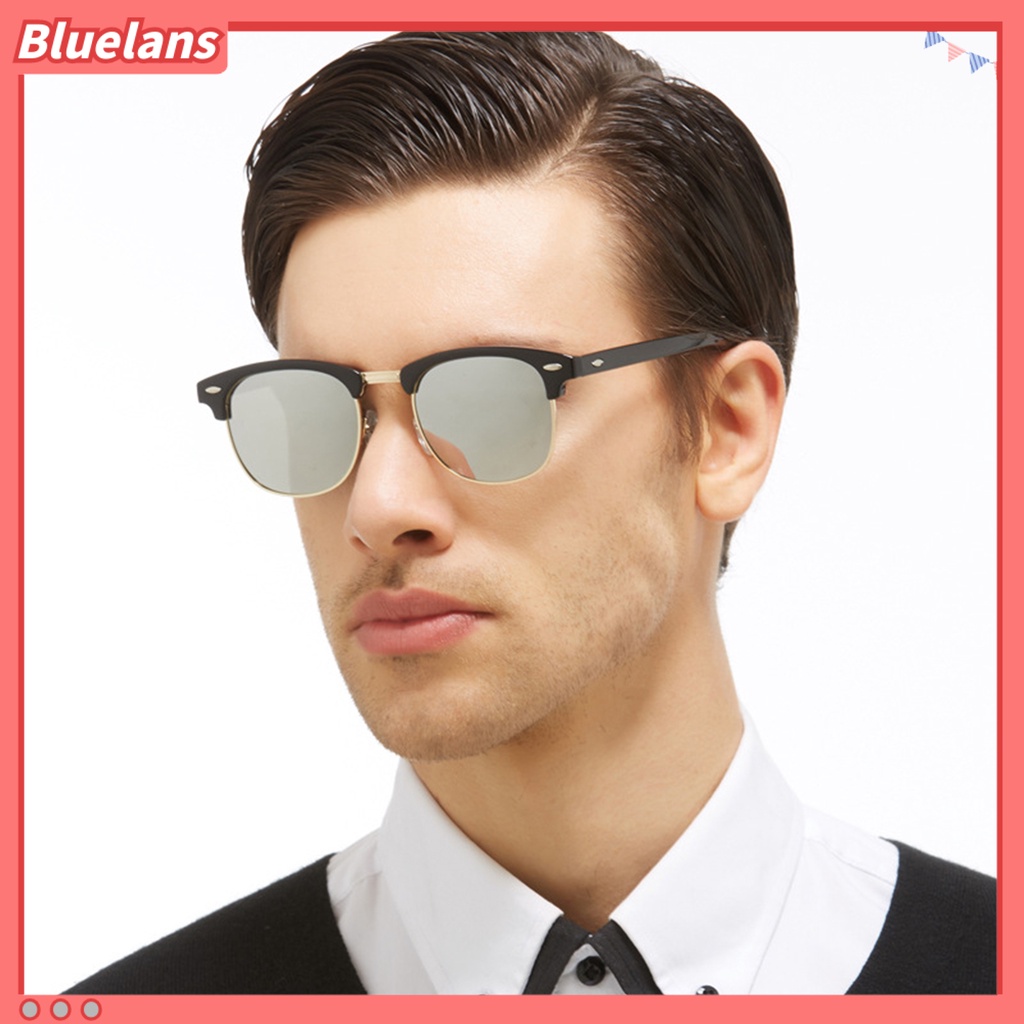 Bluelans Unisex Polarized Anti UV UV400 Clear Half Frame Goggles Driving Sunglasses Eye Protection