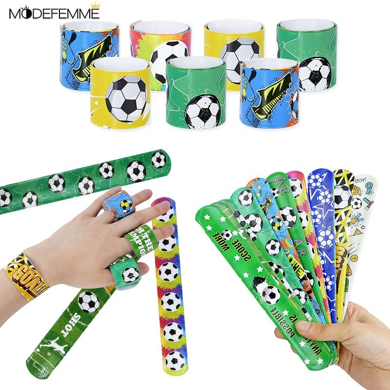 5pcs Gelang Tangan Anak Laki-Laki Desain Raket Sepak Bola Kreatif Untuk Dekorasi Pesta Ulang Tahun