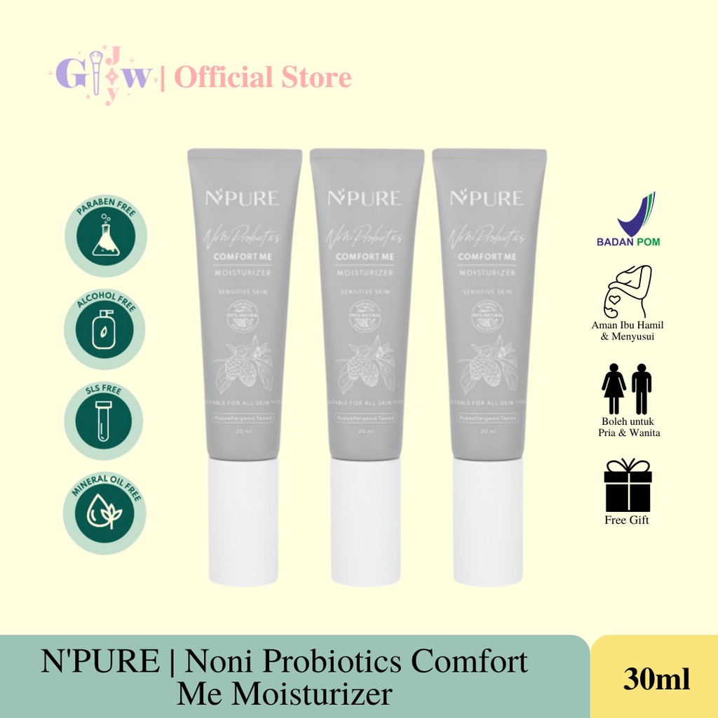 B23 N'PURE noni probiotics comfort me moisturizer npure pelembab wajah serum bpom murah muka essence kecantikan termurah chamomile melembabkan bekas jerawat menyamarkan noda hitam anti aging kerutan garis halus