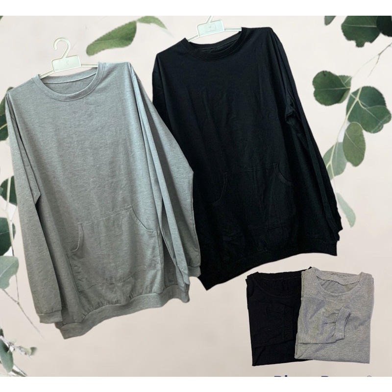 kaos lengan panjang oversize bigsize jumbo LD 140