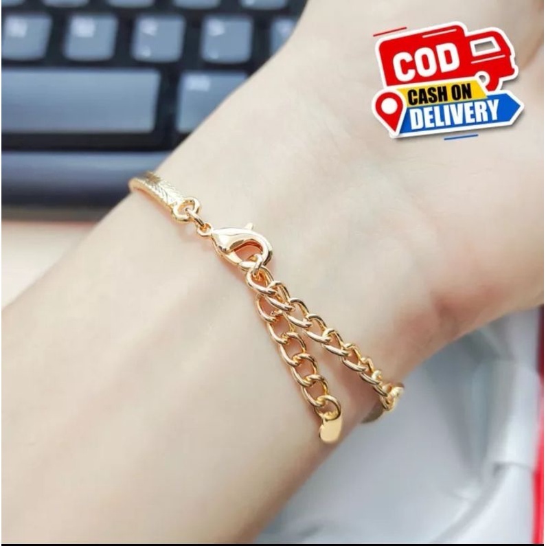 Gelang Patah Emas Model Permata Terbaru, Kekinian Cantik Dan Simple Perhiasan Fashion Korea 18K