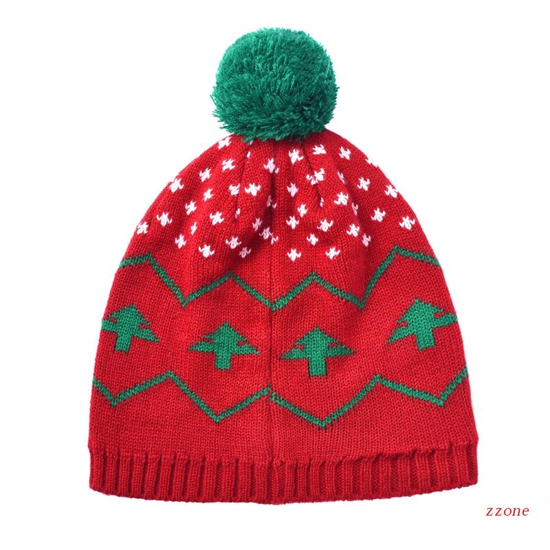 Topi Santa Claus Bahan Wol Warna Merah Hijau Untuk Anak Dan Dewasa