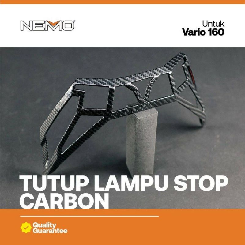 Cover Tutup Lampu Stop Vario 160 Carbon Nemo