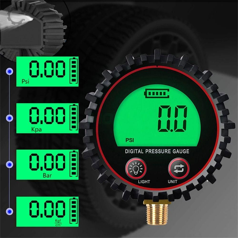 Top Digital Tire Pressure Gauge Profesional M11 1/41/8NPT Untuk Mobil Truk Motor PSI Meter