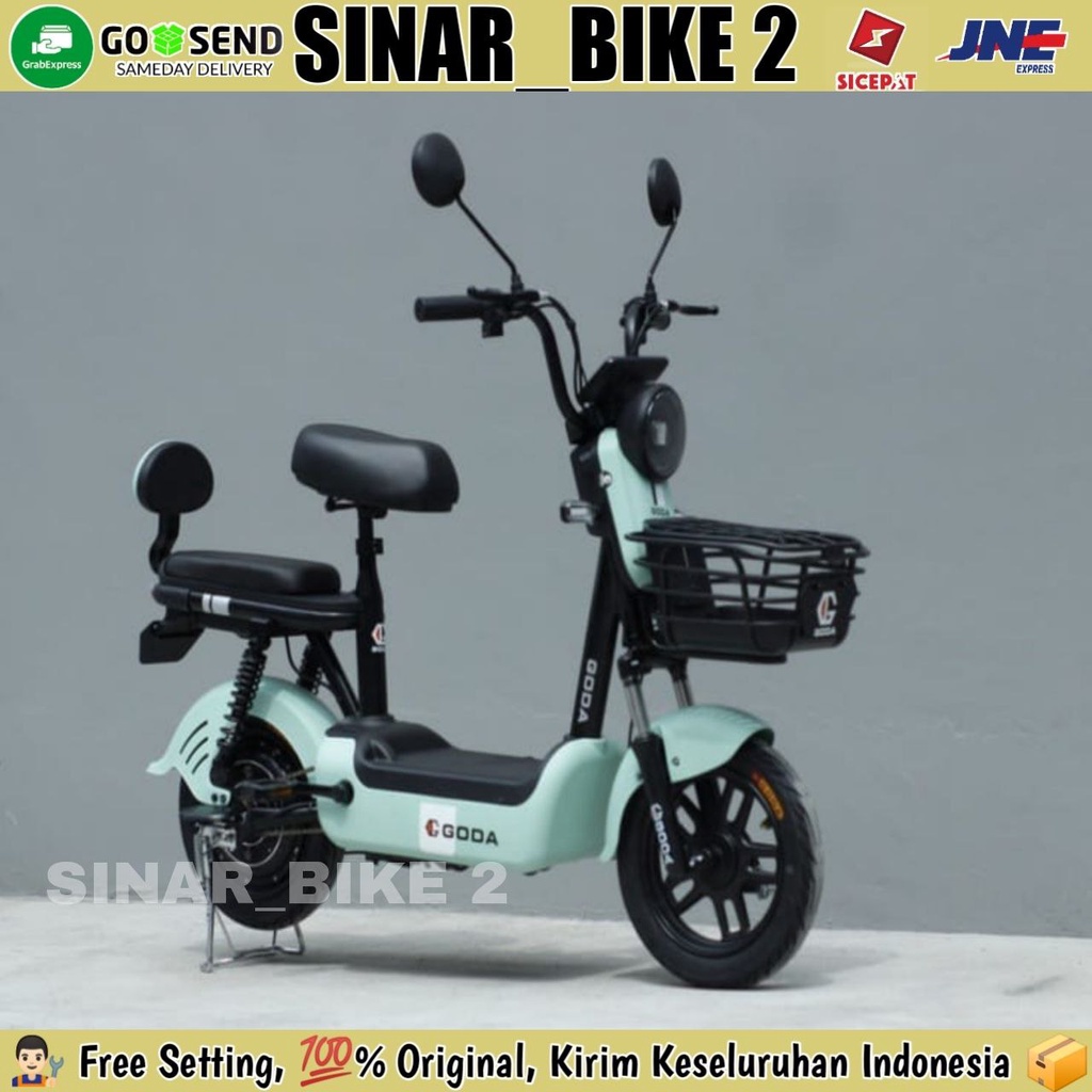 Sepeda Motor Listrik E-Bike Goda 125 500 Watt,, UOU US1 Viper Golden 500 Watt