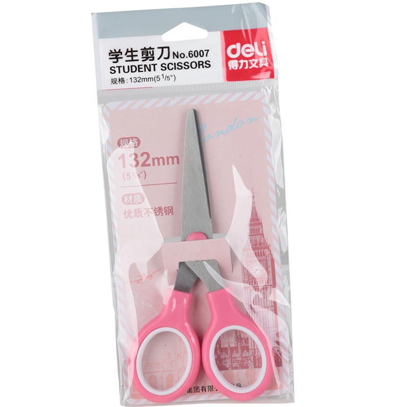 Deli Scissors  / Gunting Kertas Stainless Steel Pegangan Nyaman  6007