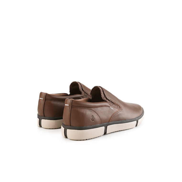 HM002 SEPATU SLIP ON HUSH PUPPIES PRIA ORIGINAL CASUAL KULIT COKLAT