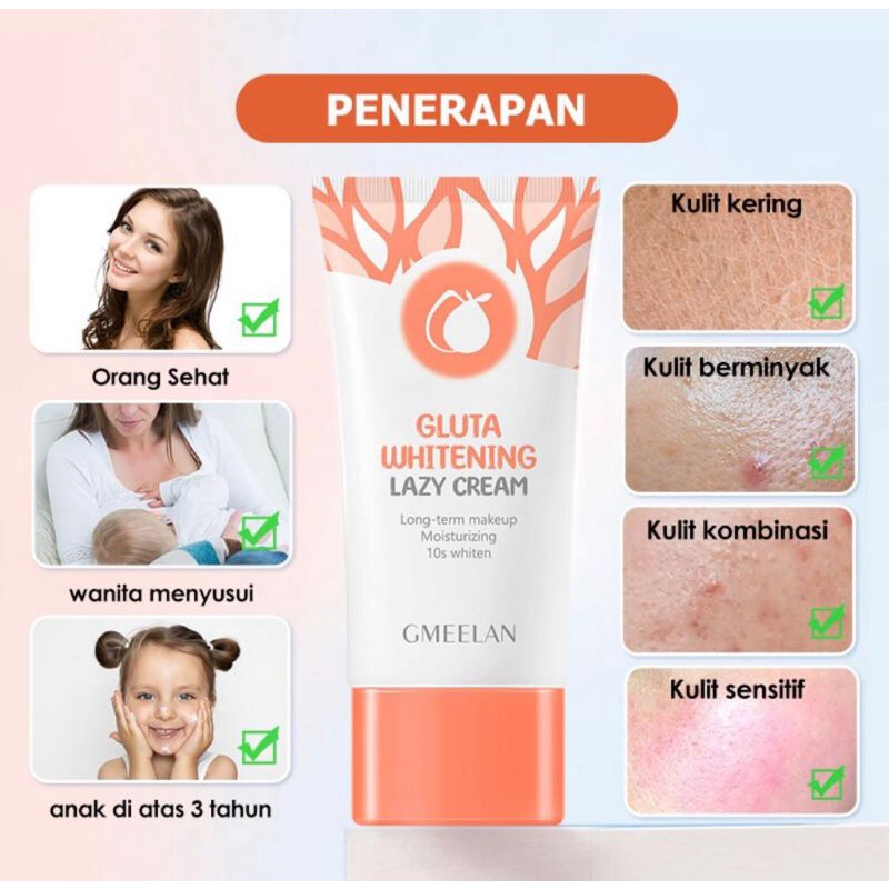 GMEELAN GLUTA DAY CREAM NIACINAMIDE MELEMBABKAN WAJAH DAN MEMUTIHKAN